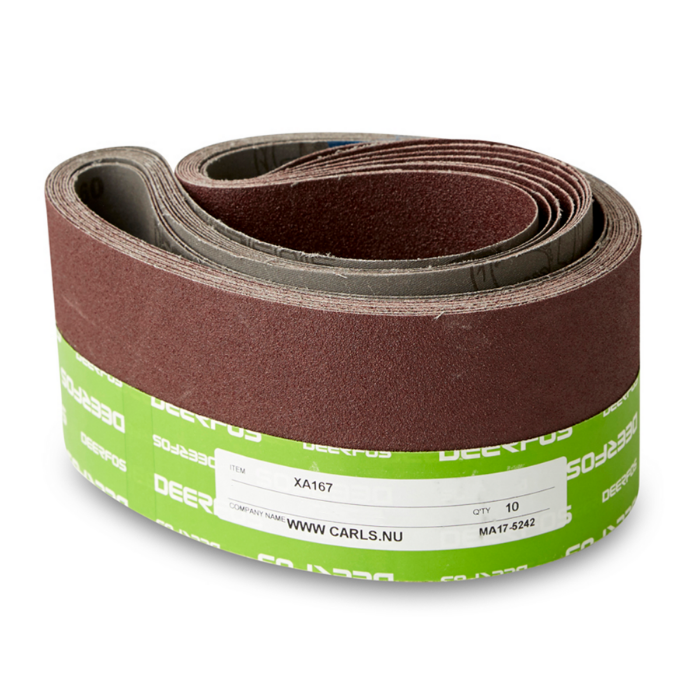 150x2510mm Lærreds Slibebånd 10 Stk  Korn P60