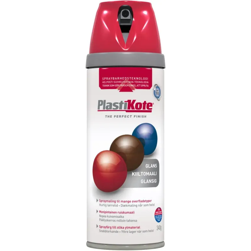 Plasti-kote Twist Blank 21107 Postrød 400ml