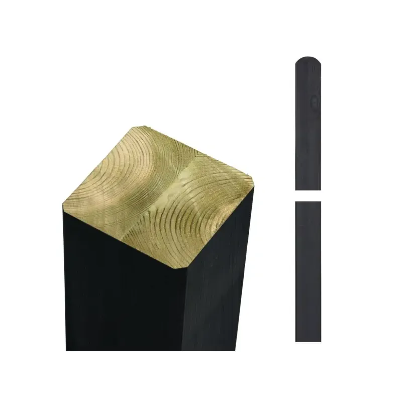 Plus Omlimede Stolpe 90x90mm X268cm Sort 20369-15