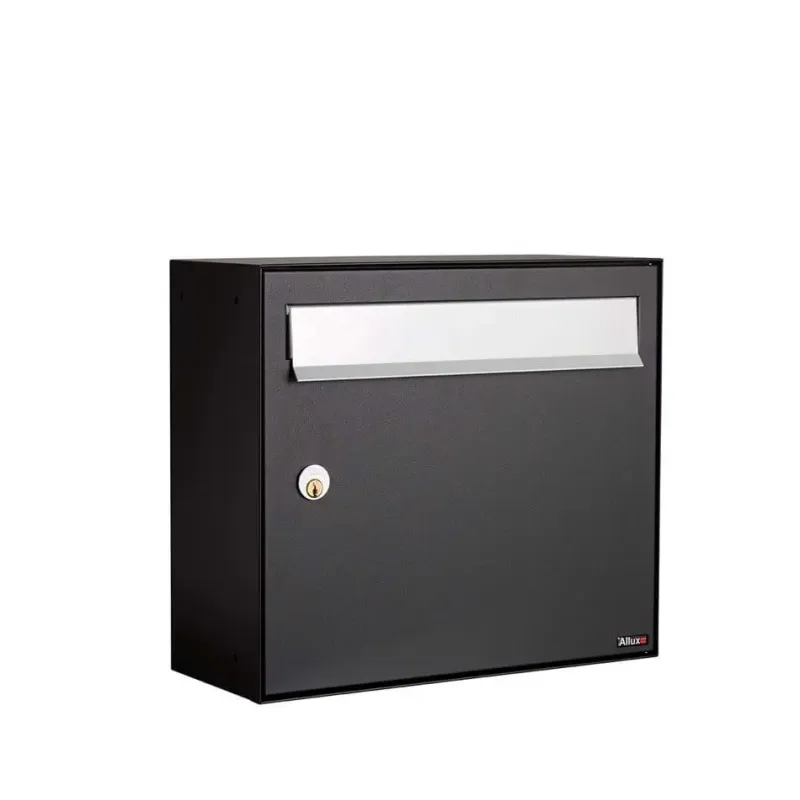 Allux Hc4 Uden Lås Modul Sort Grå Klap Systempostkasse F47770-1s