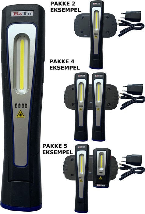 Bato Arbejdslampe Wireless Cob  55-500  Lumen