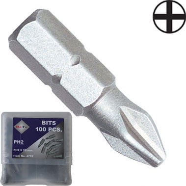Bato     Quot  Bits Ph1   25mm  100 Stk  Pk