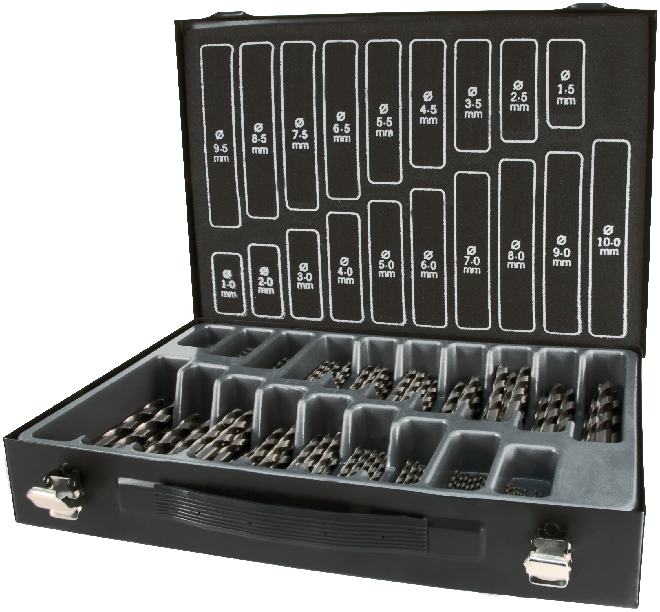 Borsortiment Hss-   -10ã   5mm  Kuffert 170stk