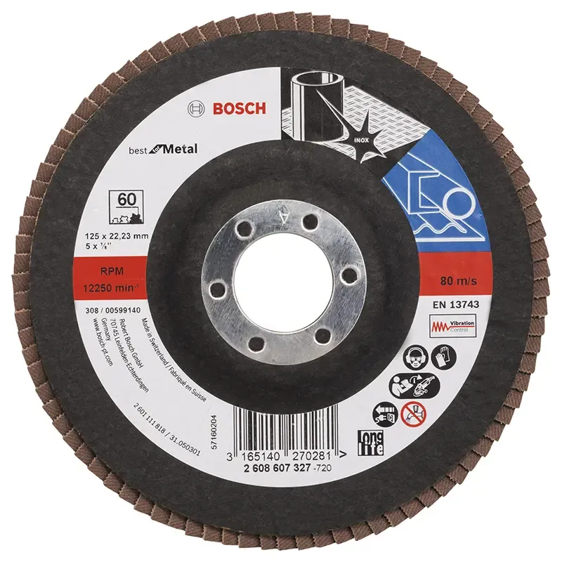 Bosch Lamelslibesk Bluemet Top ø125 K60 Flad 2608607327