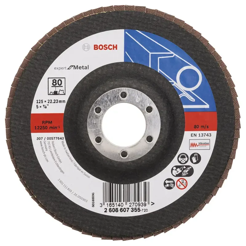 Bosch Lamelslibeskive Bm 125x22mm K80 Flad 2608607355