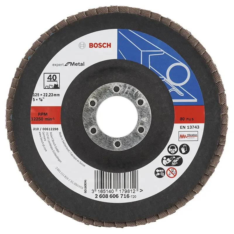 Bosch Lamelslibeskive  :  125x22mm K40 Skrå 2608606716