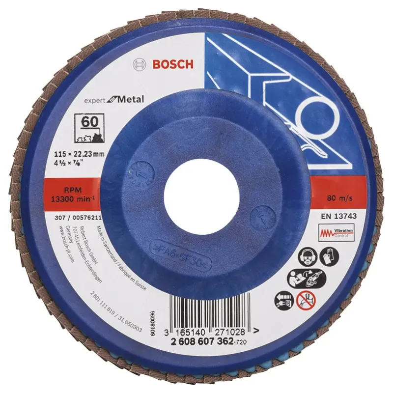 Bosch Lamelslibeskive  :mt ø115x22mmk60 Flad 2608607362