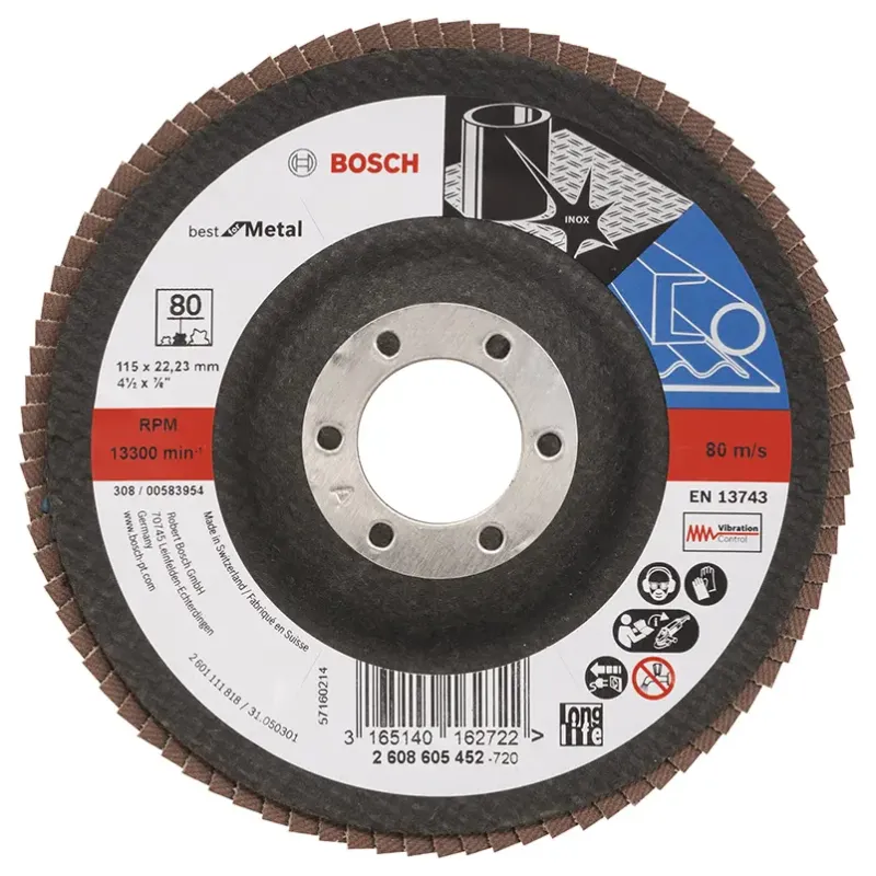 Bosch Lamelslibeskive Skrå  :mt ø115x22mm K80 2608605452
