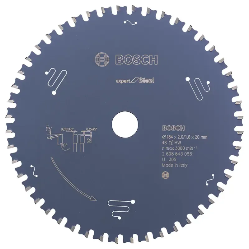 Bosch Rundsavsklinge Exp Steel 184x20mm 48t 2608643055
