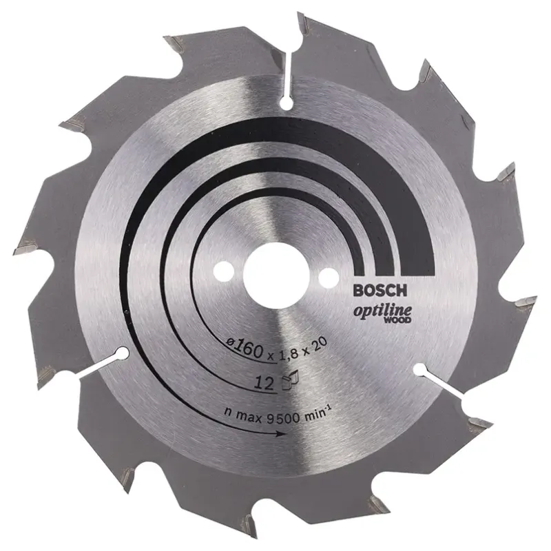 Bosch Rundsavsklinge Optiline ø160x1 8x20 16mm 12t 2608641170