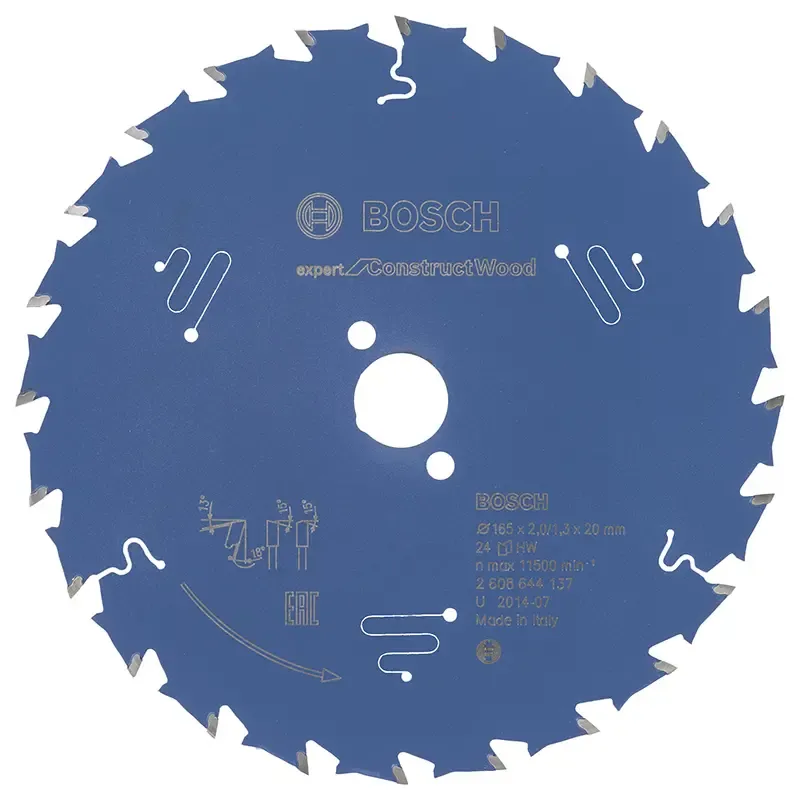 Bosch Rundsavsklinge 165x20x2mm 24t Exp Constructwo 2608644137