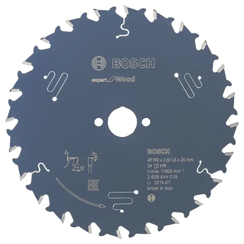 Bosch Rundsavsklinge 160x20x2 6mm 24t Exp Wood 2608644019