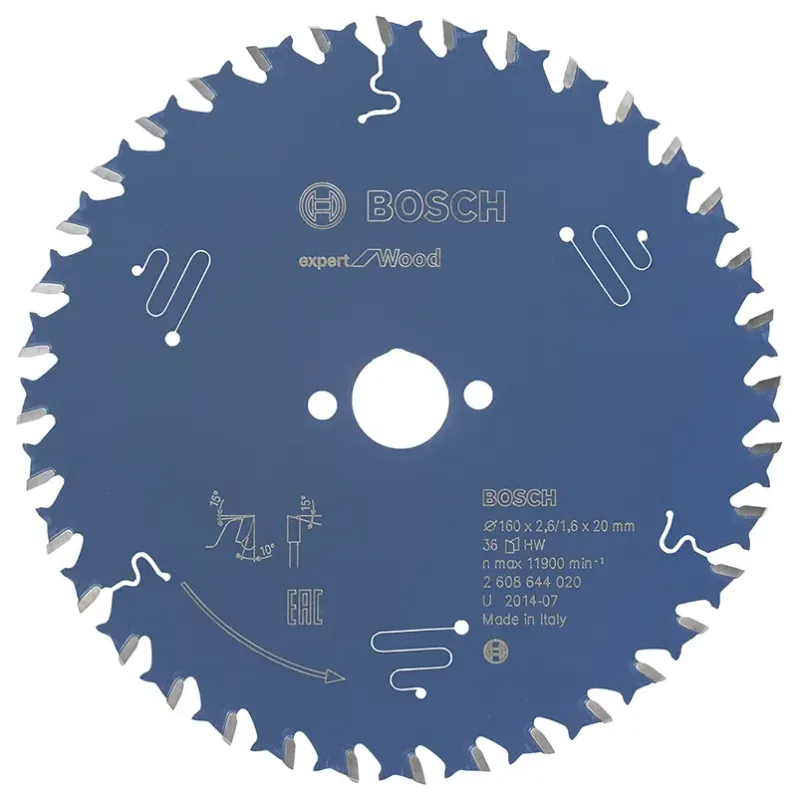 Bosch Rundsavsklinge 160x20x2 6mm 36t Exp Wood 2608644020