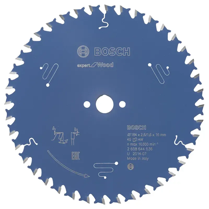 Bosch Rundsavsklinge 184x16x2 6mm 40t Exp Wood 2608644036
