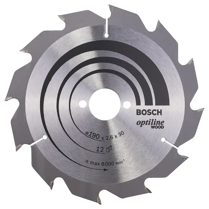 Bosch Rundsavsklinge 190x2 6x30mm 12t Optiline 2608641187