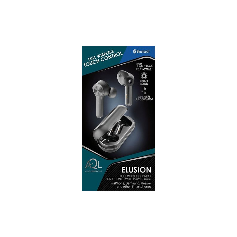 Cellularline Aql Bt Earplugs  Elusion Tws  Sort Trådløse In-ear øretelefoner