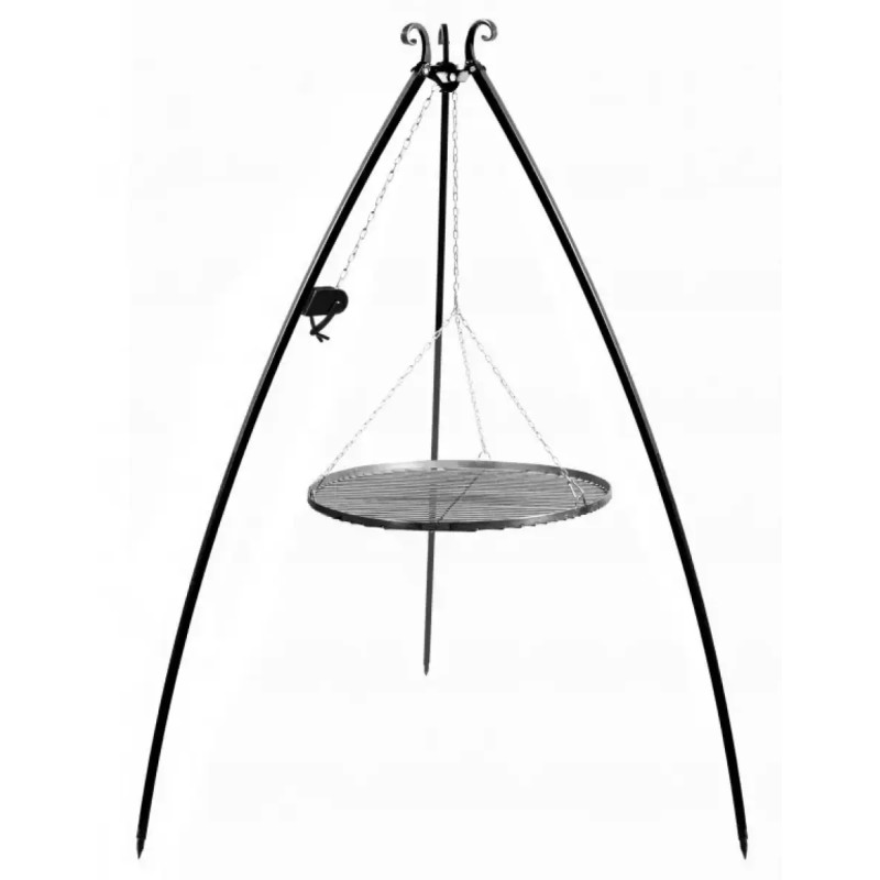 Cook King 200 Cm Trefod Med 70 Cm Stålrist Og Hejs