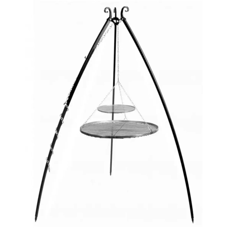 Cook King 200 Cm Trefod Med   Stålriste 70 Cm   40 Cm
