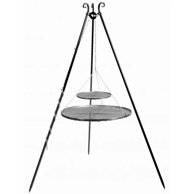 Cook King 180 Cm Trefod Med   Stålriste 70 Cm   40 Cm