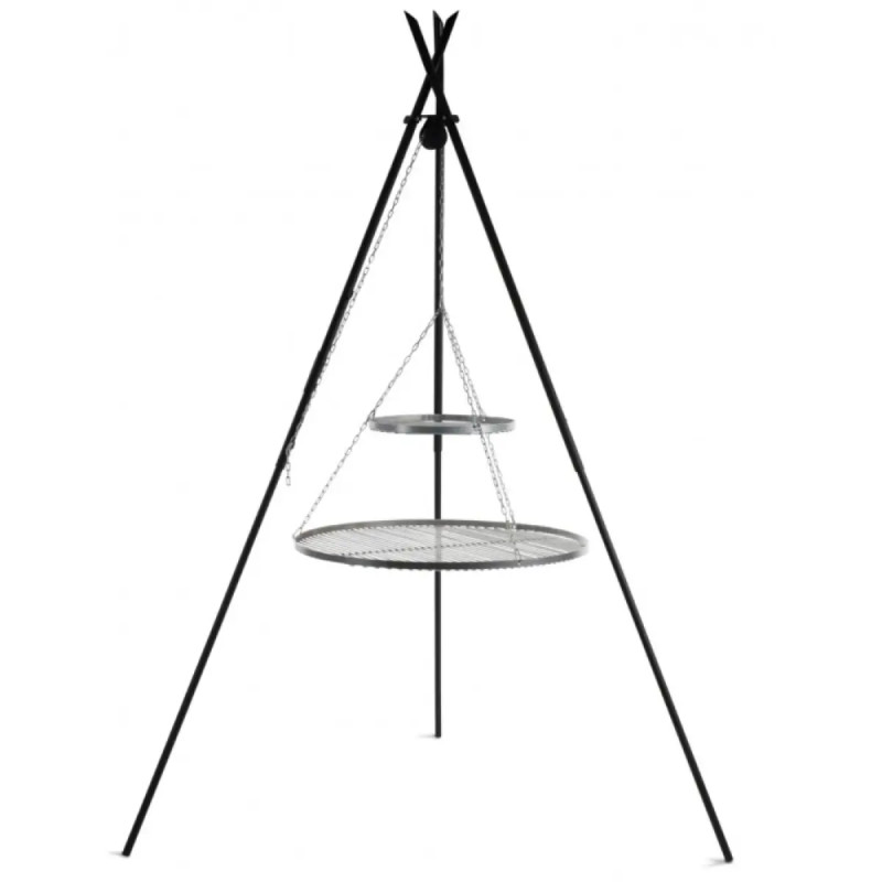 Cook King   Tipiâ  210 Cm Trefod Med   Grillriste   Rustfrit Stål 80 Cm   40 Cm