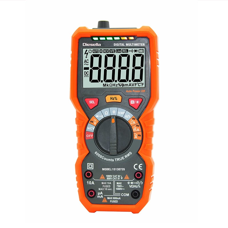 Digital Multimeter   Sand Rms 1000v 10a Med Gummikappe