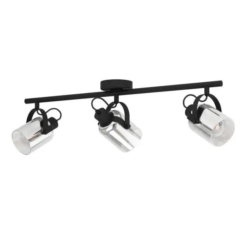Eglo Berregas Spotskinne 3xe27 Sort Røg Spotlampe 99054