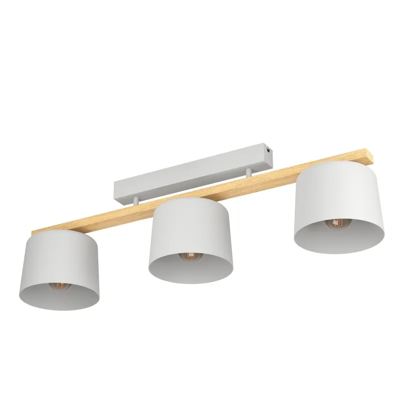 Eglo Mariel Loft 3l E27 Lysgrå Træ Loftlampe 900361