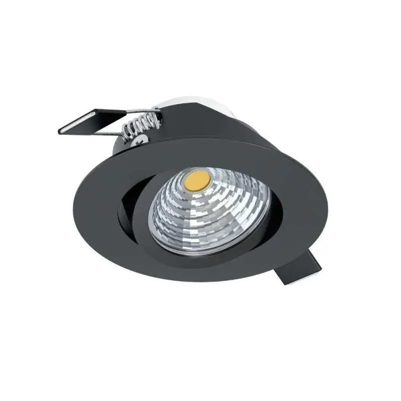 Eglo Saliceto Indbyg  Kip ø88 6w 380lm 2700k Dæmpb  Sort Indbygninglampe 98609