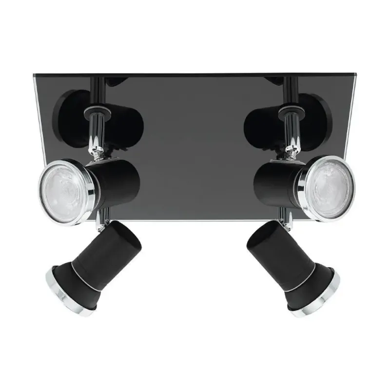 Eglo Tamara Spot Ip44 Gu10 4x240lm Sort  Spotlampe 33678