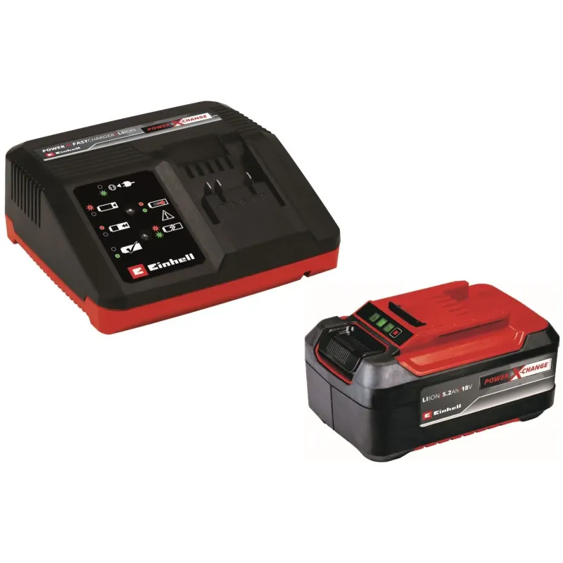 Einhell Power -change Startersæt 18v Ah Og Hurtiglader Ah