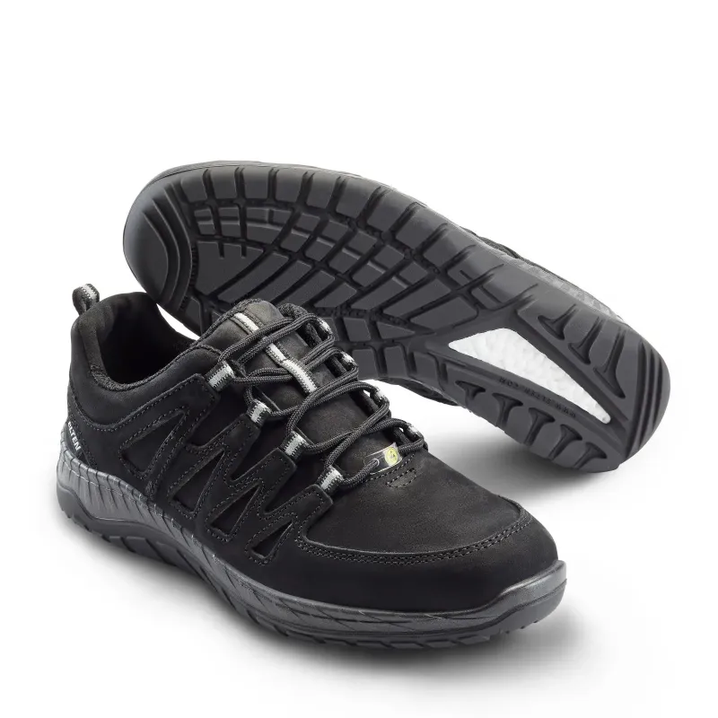 Elten Maddox Black Leather Low Sikkerhedssko
