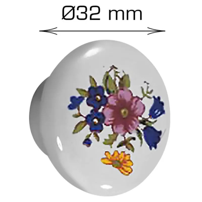 Home It Porcelænknop ø32 25 Mm Hvid Deko Stk