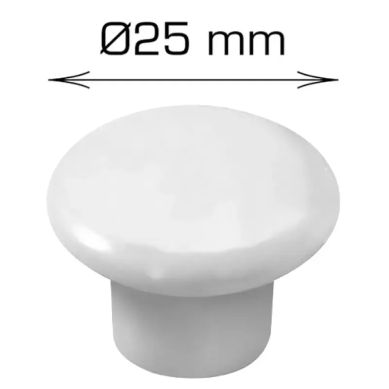 Home It Porcelænknop ø25 20 Mm Hvid Stk