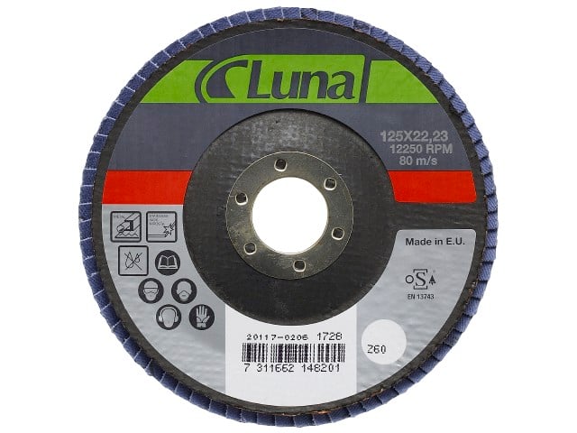 Lamelskive Luna 125 Mm K80