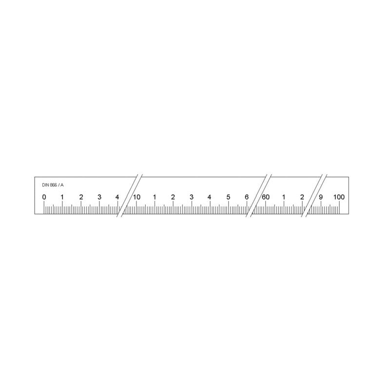 Målestav Form   500x30x6 Mm Din 866
