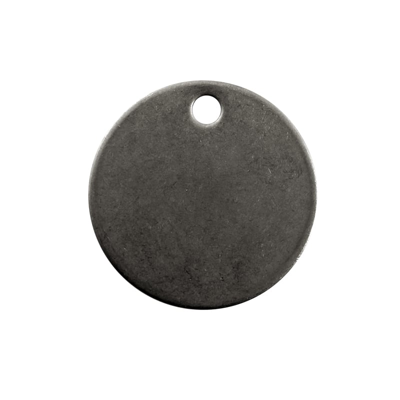 Mærkeskilt ø32 Mm Rustfrit Stål Med ø4 Mm Hul  10 Stk