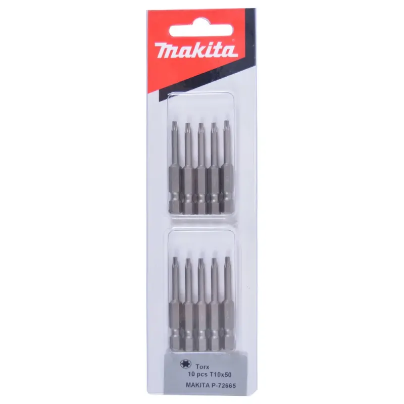 Makita Torx Bit     Quot  T10x50mm 10 Stkk  -72665