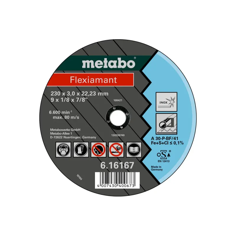 Metabo 4007430403100 616737000 Kvalitetsklasse   30-  Flexiamant Inox