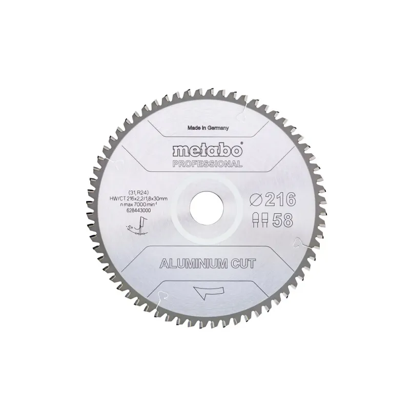 Metabo 4061792173835 628447000 Rundsavklinge Aluminium Cut  Kvalitet Professional  Til Semistationære Rundsav
