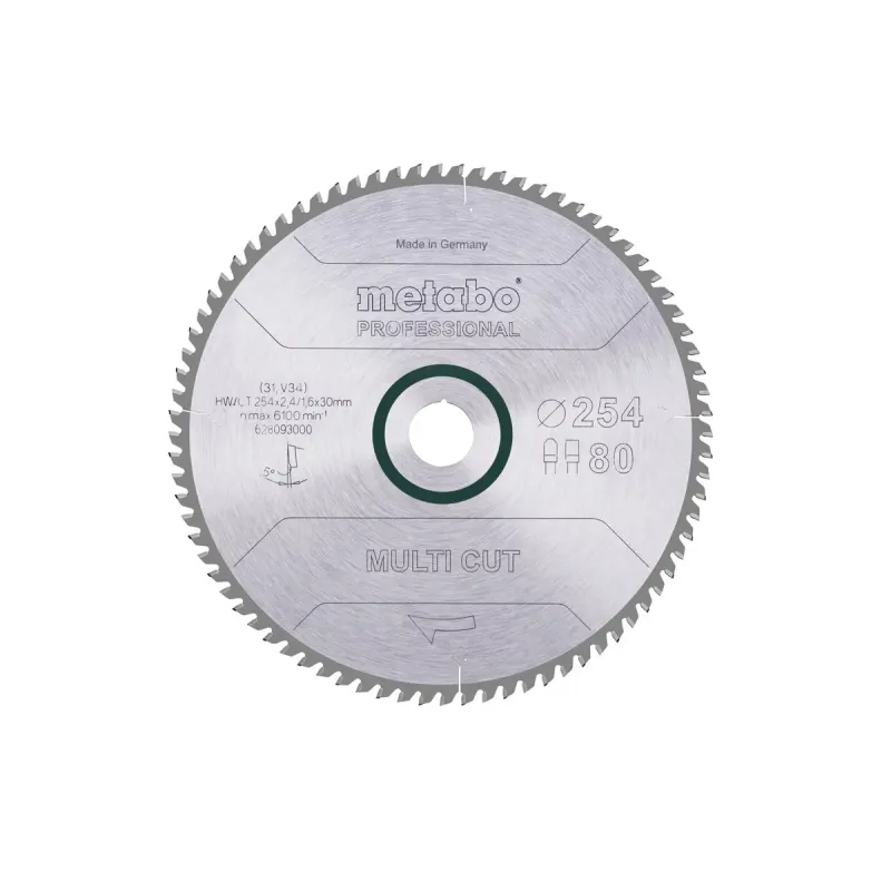 Metabo 4007430229540 628093000 Rundsavklinge Multi Cut Kvalitet Professional Til Semistationære Rundsav