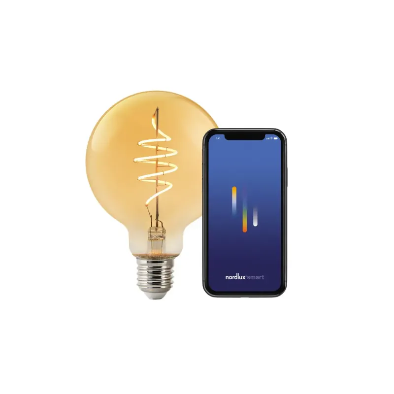 Nordlux Smart E27 G95 Deco 2200 Kelvin 380 Lumen Pære Ravfarvet