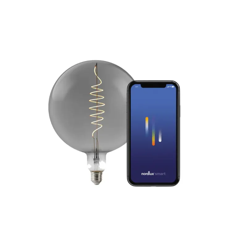Nordlux Smart E27 G200 Deco 1800 Kelvin 100 Lumen Pære Røgfarvet