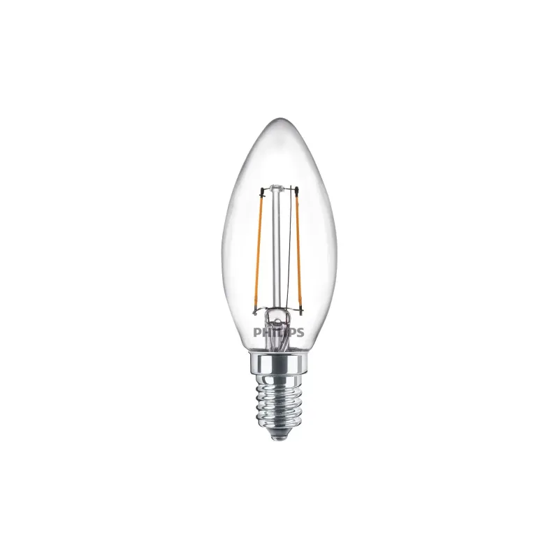 Philips Ledclassic Kerte Filament  25w  E14  Varm Hvid  Klar Ikke Dæmpbar   -stk  8718699665388