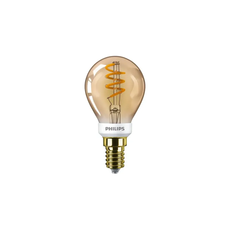 Philips Ledclassic Filament 15w Krone E14  Guld  Dæmpbar 8718699676155