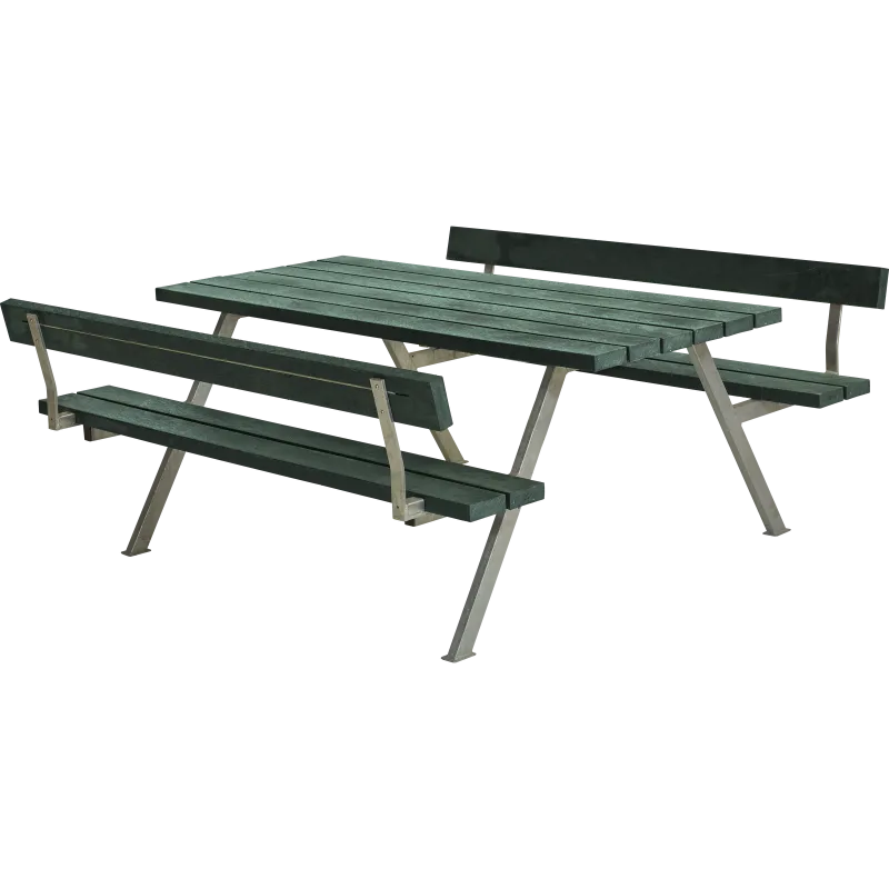 Plus Alpha Bord Bænkesæt Ryglæn 177 Cm Retex Grøn 187612-31