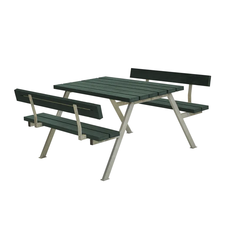 Plus Alpha Bord Bænkesæt Ryglæn 118 Cm Retex Grøn 187512-31