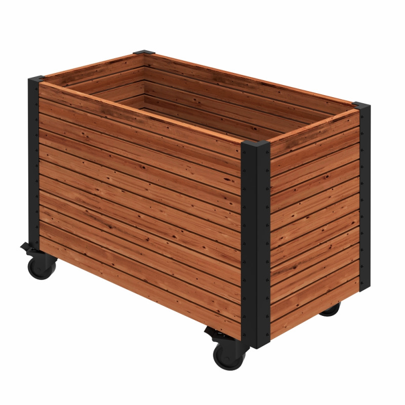 Plus Cubic Living Plantekasse Hjul Thermowoodâ 87ã 47ã 65 Cm 18354-