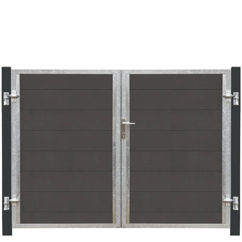 Plus Futura Dobbeltlåge Hi 197ã 145 Cm 16 Cm Gråsorte Stålstolper 17582-21