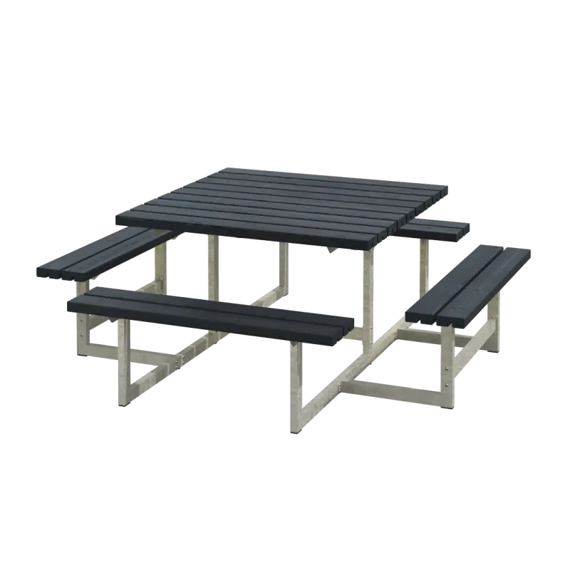 Plus Picnic Bord Bænkesæt 200 Cm Sort 188810-15