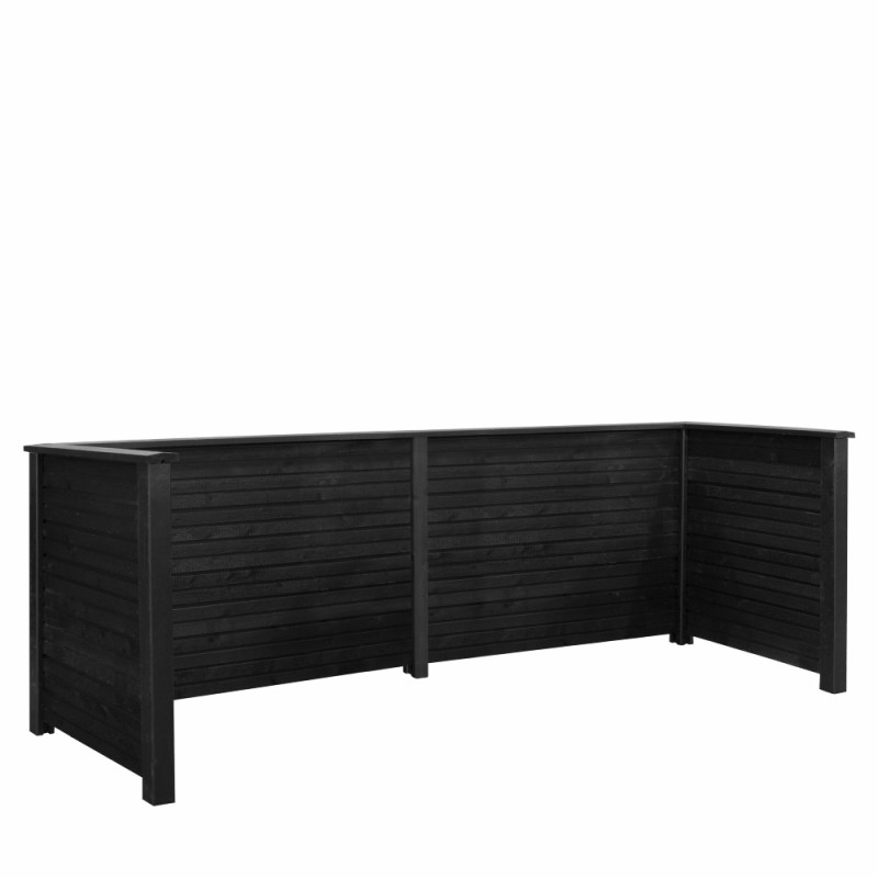 Plus Renovationsskjul Plank Profil Sort Træstolper Til Nedgravning Pefc 266202-15